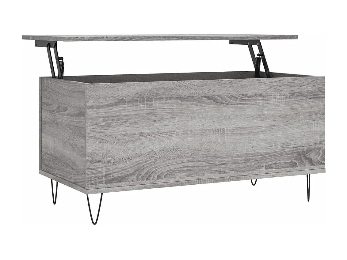 Table basse Sonoma gris 90x44,5x45 cm Bois d'ingénierie
