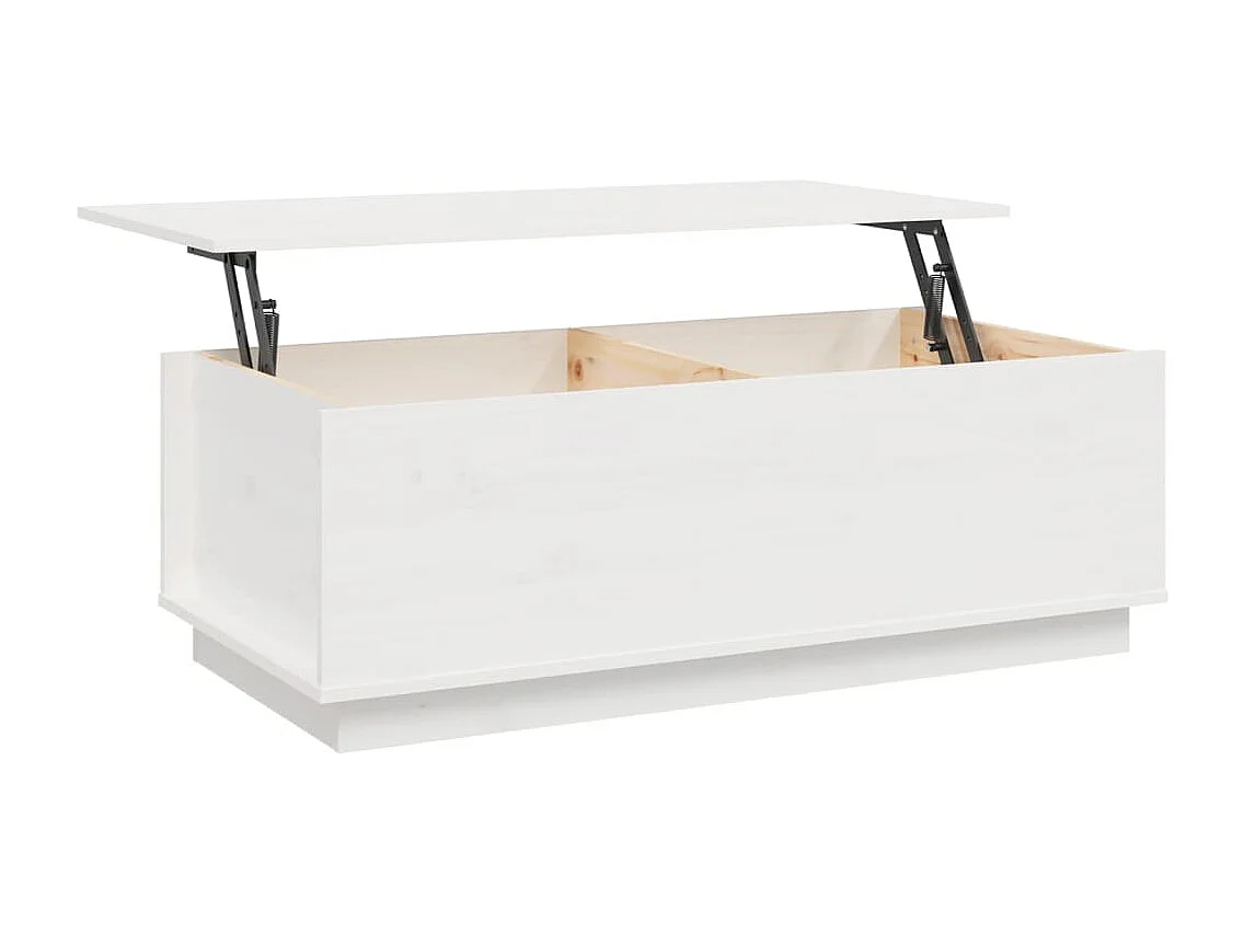 Salontafel 100x50x35 cm massief grenenhout wit