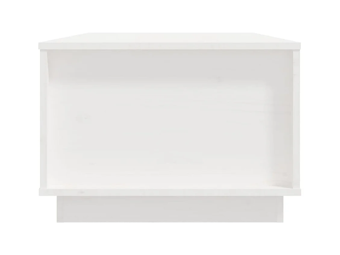 Table basse Blanc 100x50x35 cm Bois massif de pin