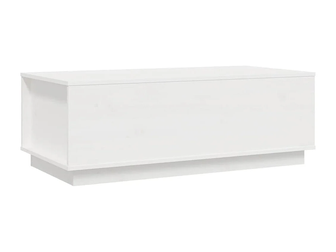 Table basse Blanc 100x50x35 cm Bois massif de pin