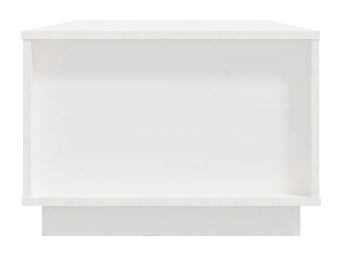 Table basse Blanc 100x50x35 cm Bois massif de pin
