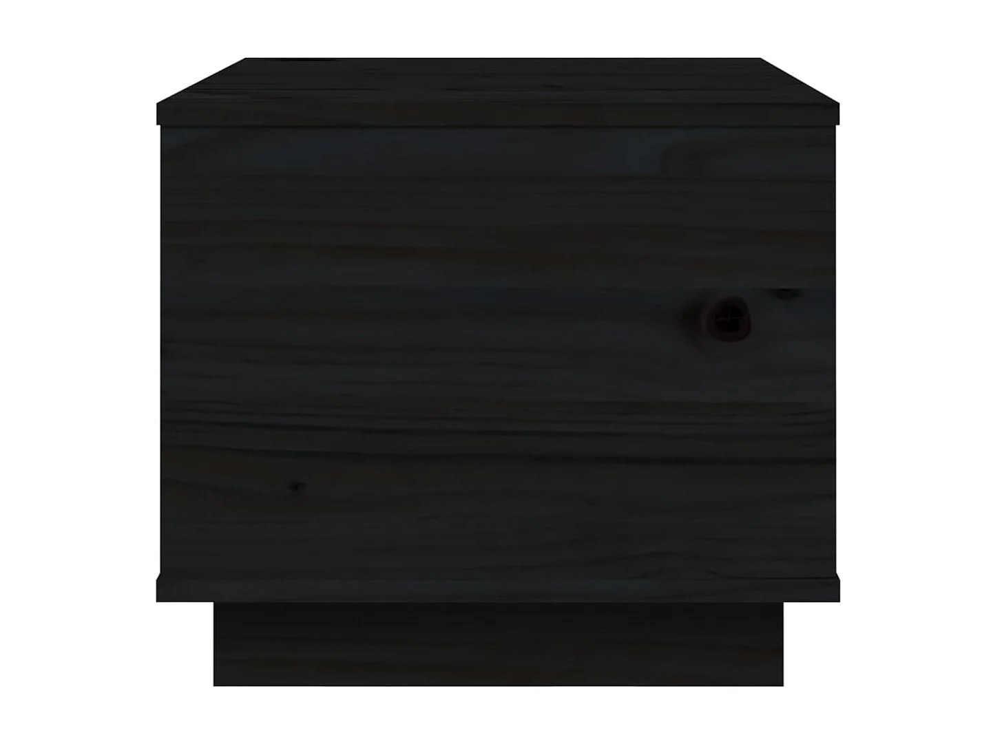 Table basse Noir 40x50x35 cm Bois massif de pin