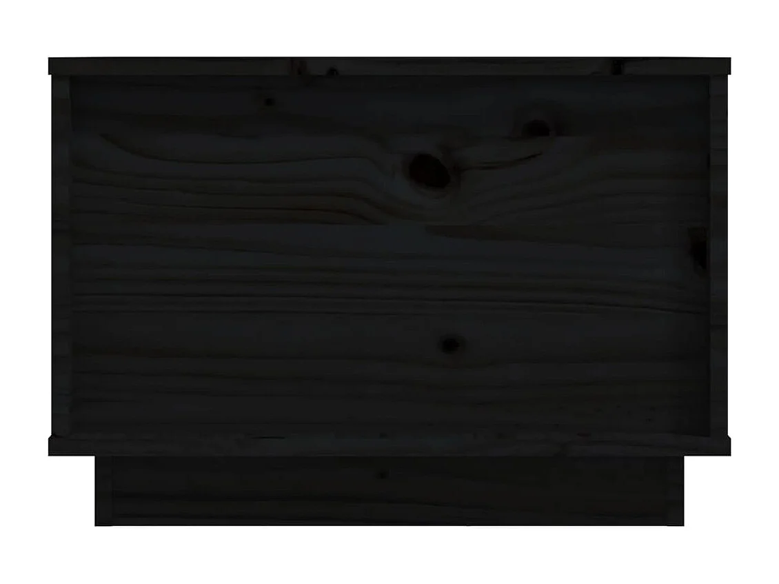 Table basse Noir 40x50x35 cm Bois massif de pin