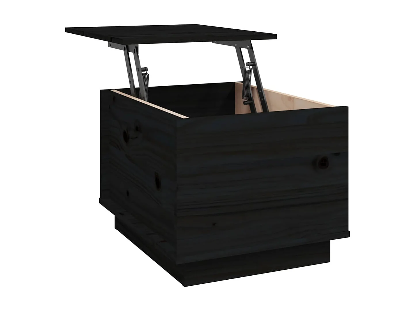 Salontafel 40x50x35 cm massief grenenhout zwart