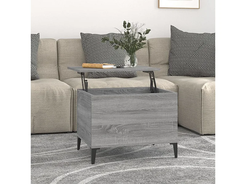 Table basse Sonoma gris 60x44,5x45 cm Bois d'ingénierie