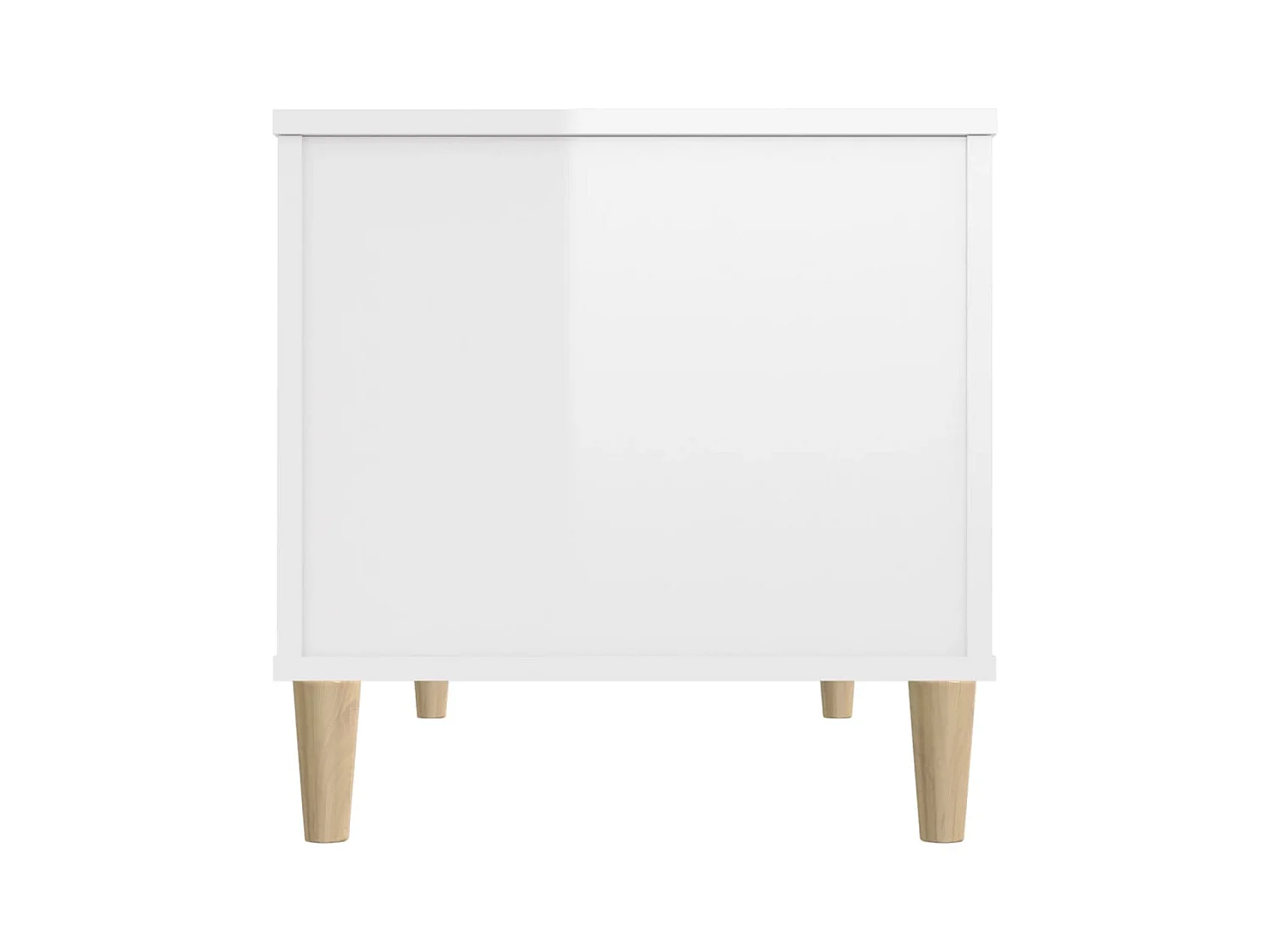Table basse Blanc brillant 90x44,5x45 cm Bois d'ingénierie