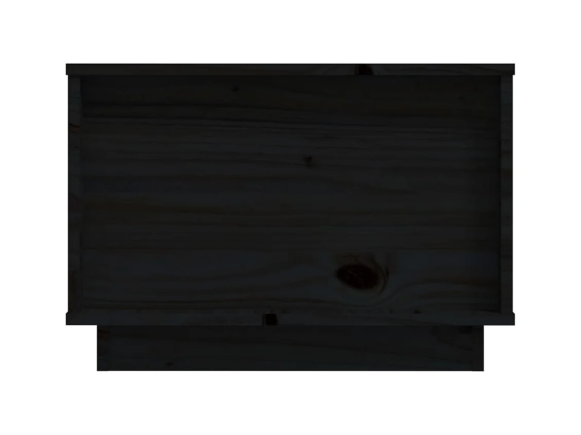 Mesa de centro de madera maciza de pino negro 60x50x35 cm