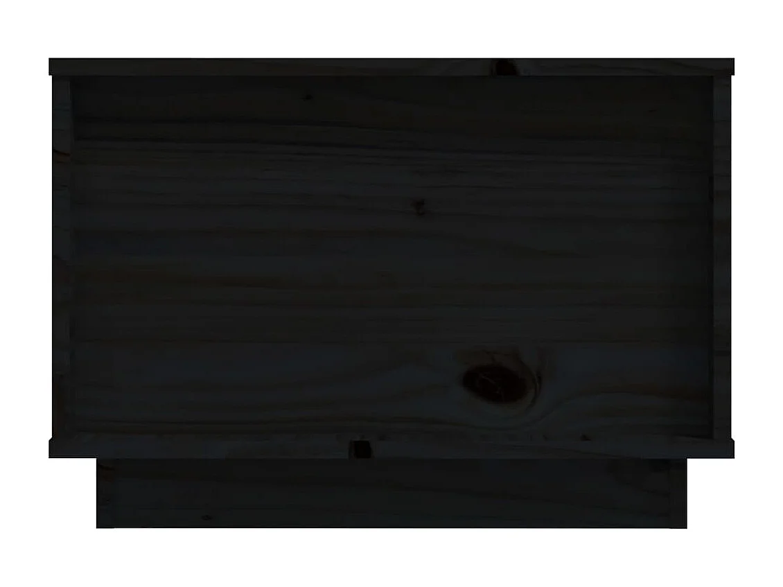 Mesa de centro de madera maciza de pino negro 60x50x35 cm