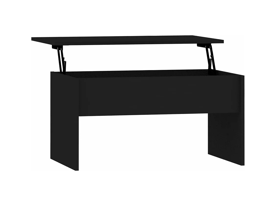 Table basse Noir 80x50,5x41,5 cm Bois d'ingénierie