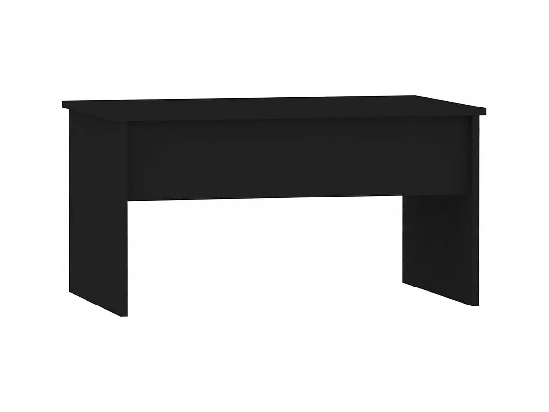 Table basse Noir 80x50,5x41,5 cm Bois d'ingénierie