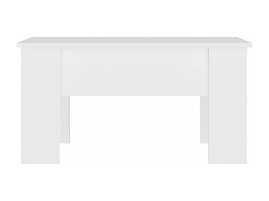 Mesa de centro madera contrachapada blanco 79x49x41 cm