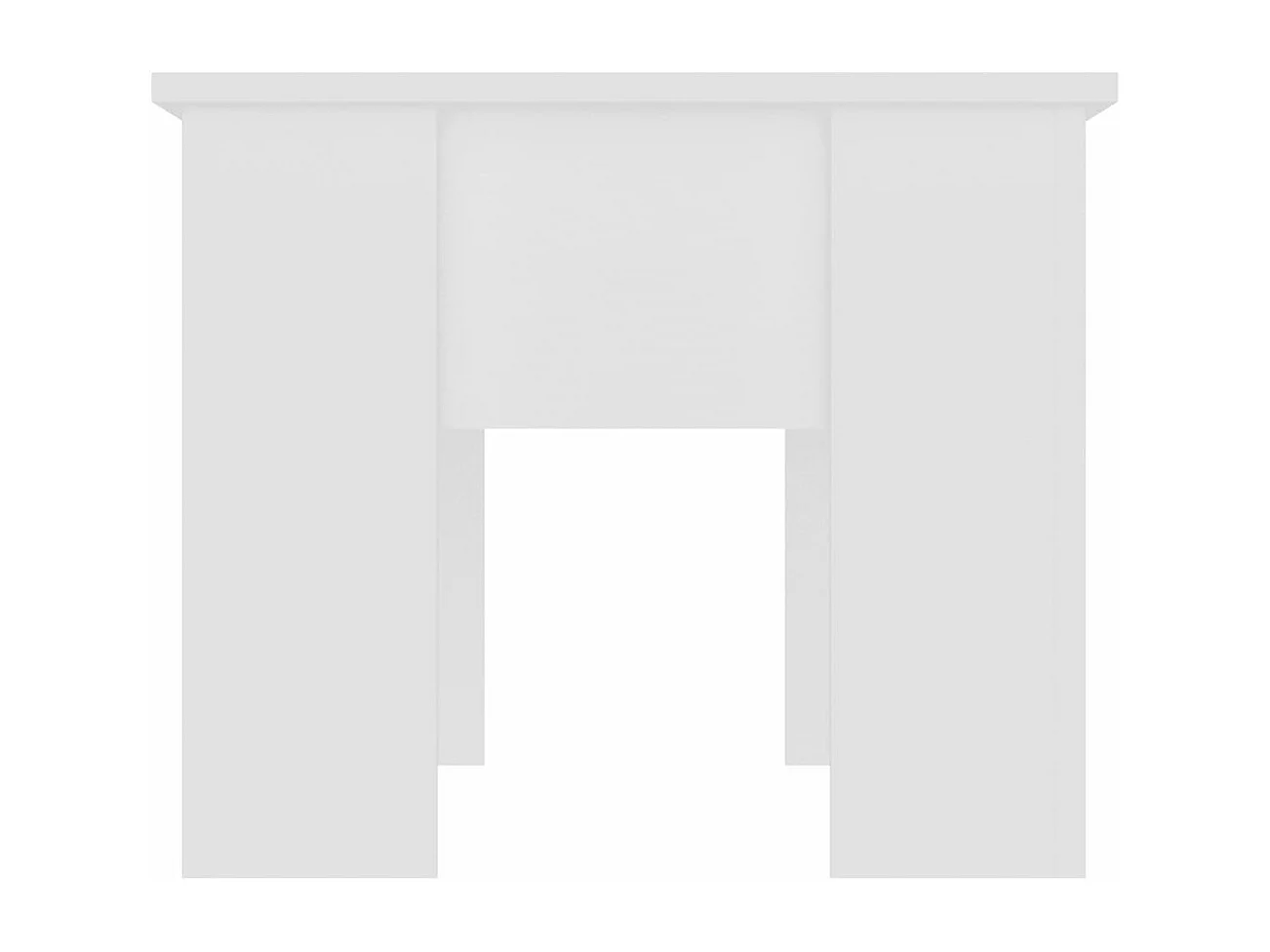 Mesa de centro madera contrachapada blanco 79x49x41 cm