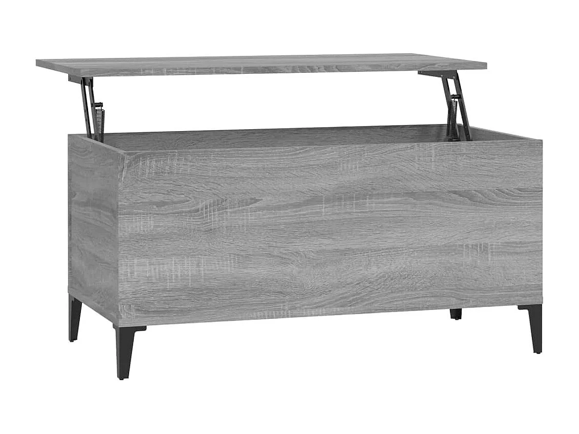 Table basse Sonoma gris 90x44,5x45 cm Bois d'ingénierie