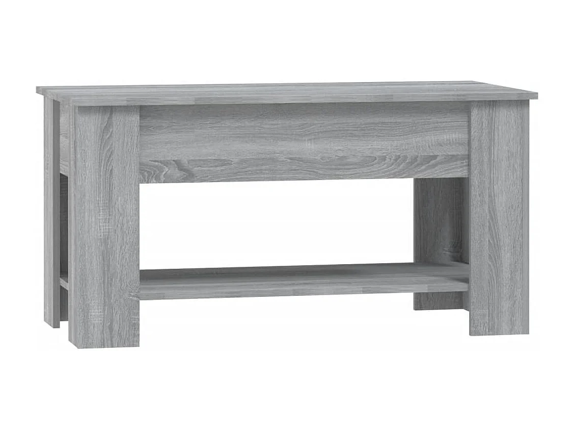 Table basse Sonoma gris 101x49x52 cm Bois d'ingénierie