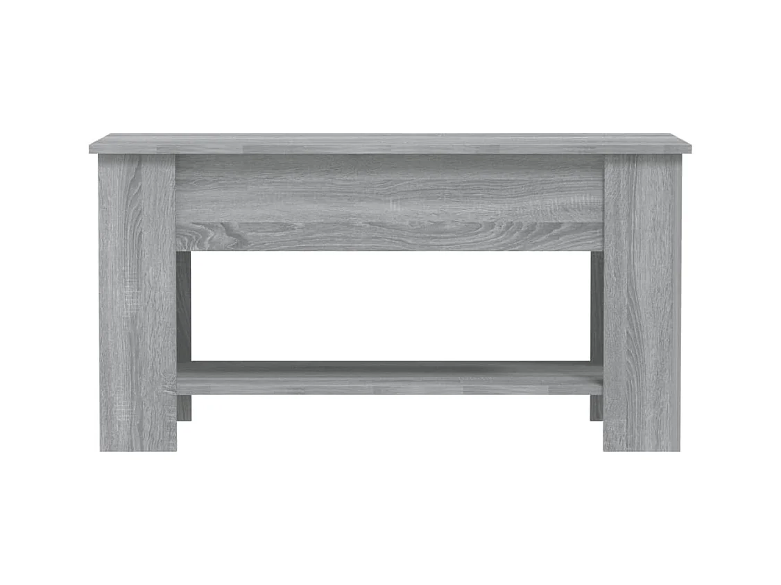 Mesa de centro madera contrachapada gris Sonoma 101x49x52 cm