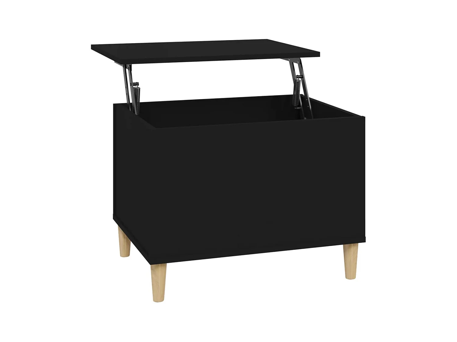 Table basse Noir 60x44,5x45 cm Bois d'ingénierie