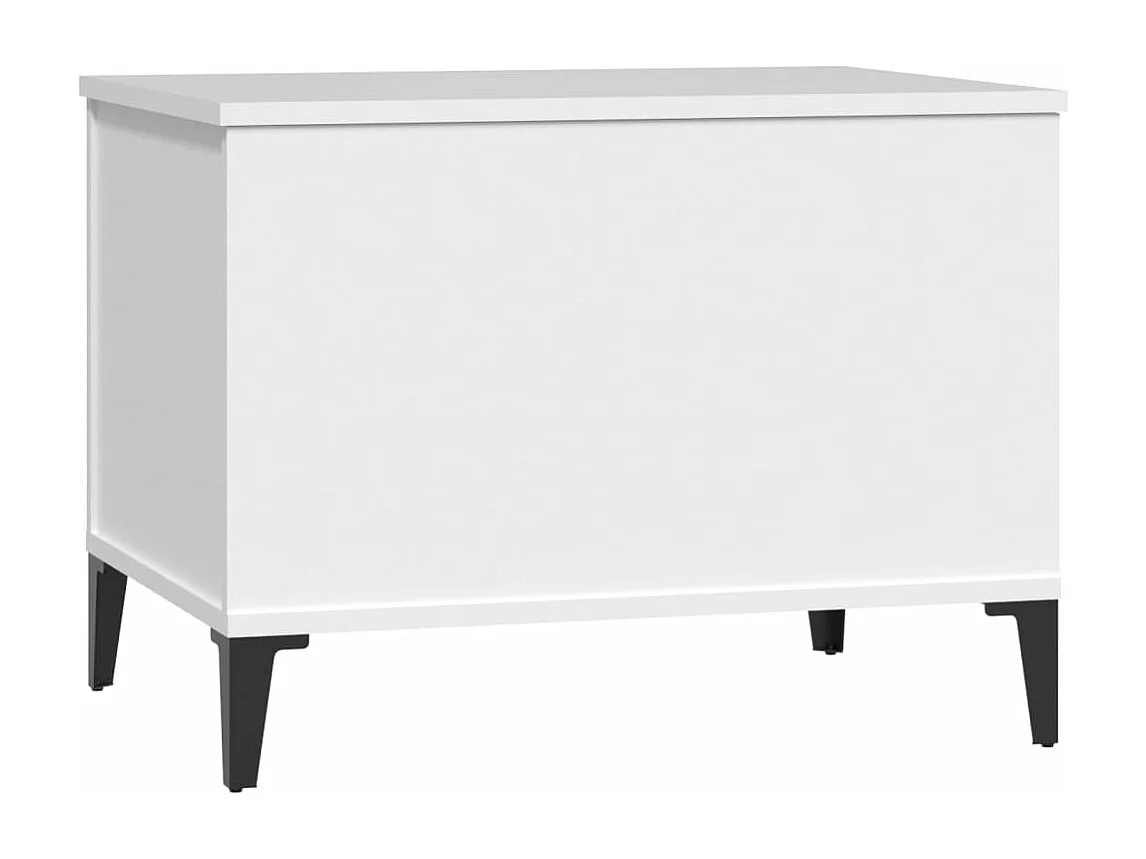 Mesa de centro madera contrachapada blanco 60x44,5x45 cm