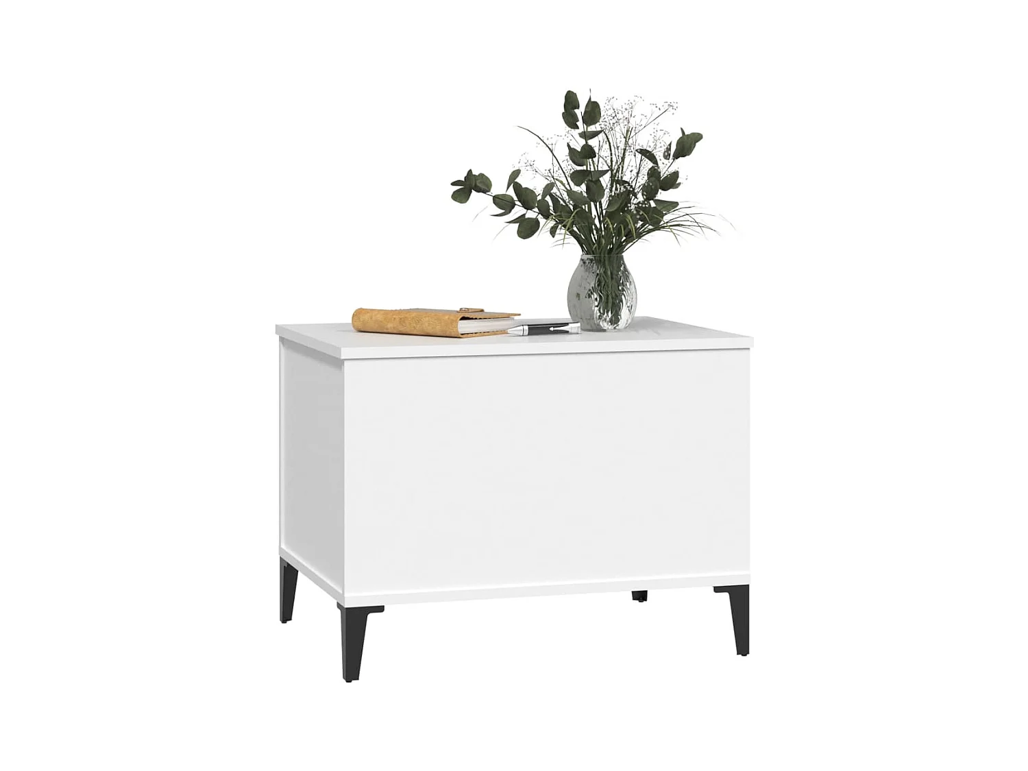 Table basse Blanc 60x44,5x45 cm Bois d'ingénierie