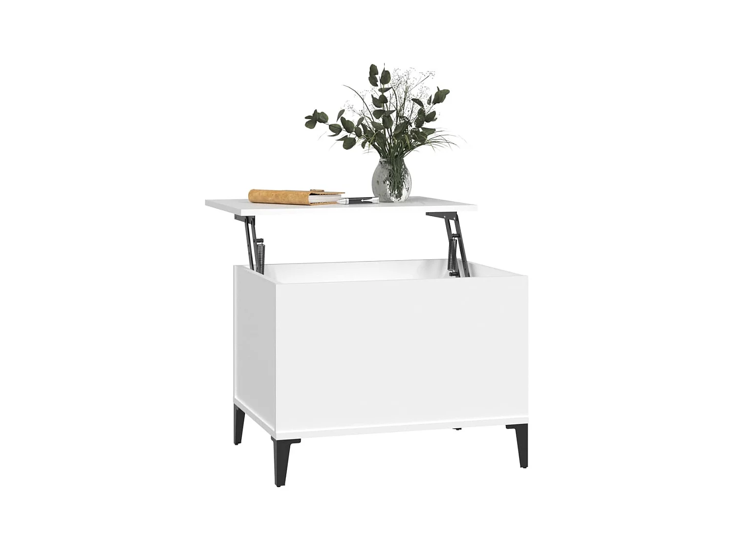 Table basse Blanc 60x44,5x45 cm Bois d'ingénierie