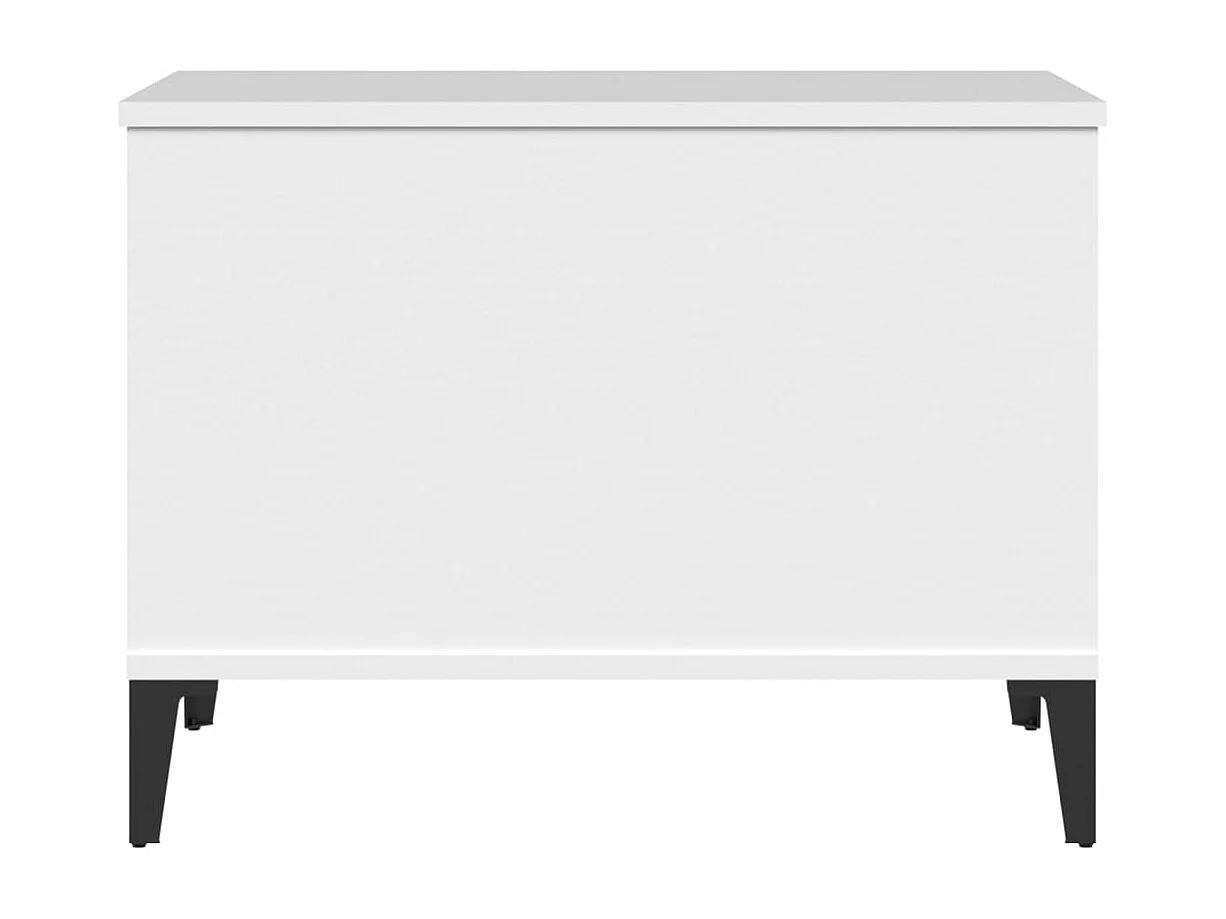 Table basse Blanc 60x44,5x45 cm Bois d'ingénierie