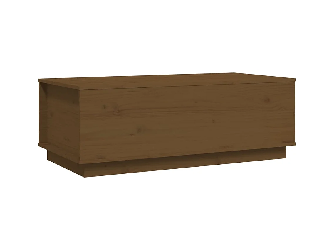 Mesa de centro 100x50x35 cm pinho maciço castanho mel