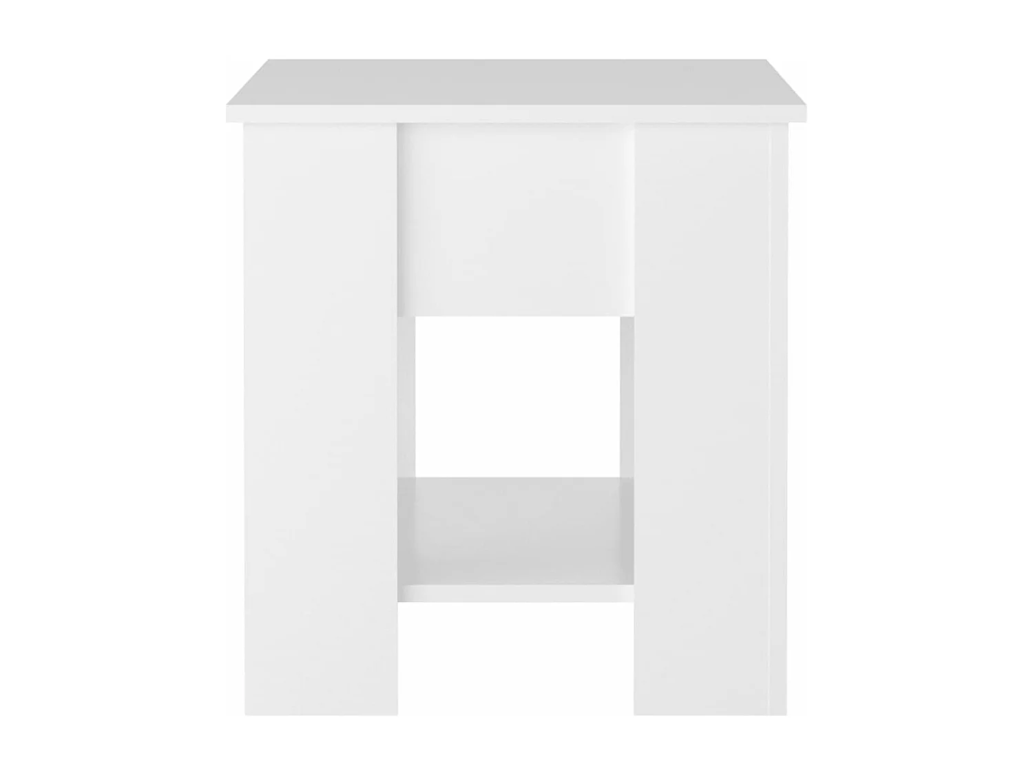 Mesa de centro madera contrachapada blanco brillo 101x49x52 cm