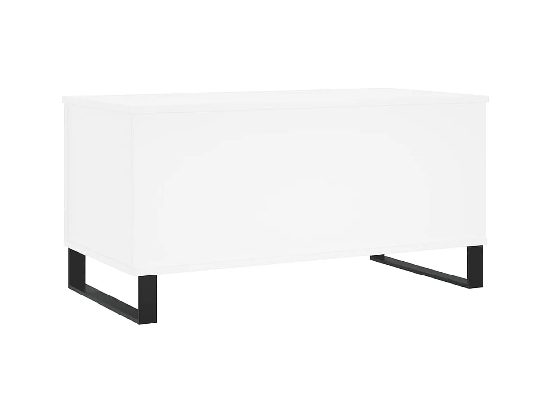 Table basse Blanc 90x44,5x45 cm Bois d'ingénierie