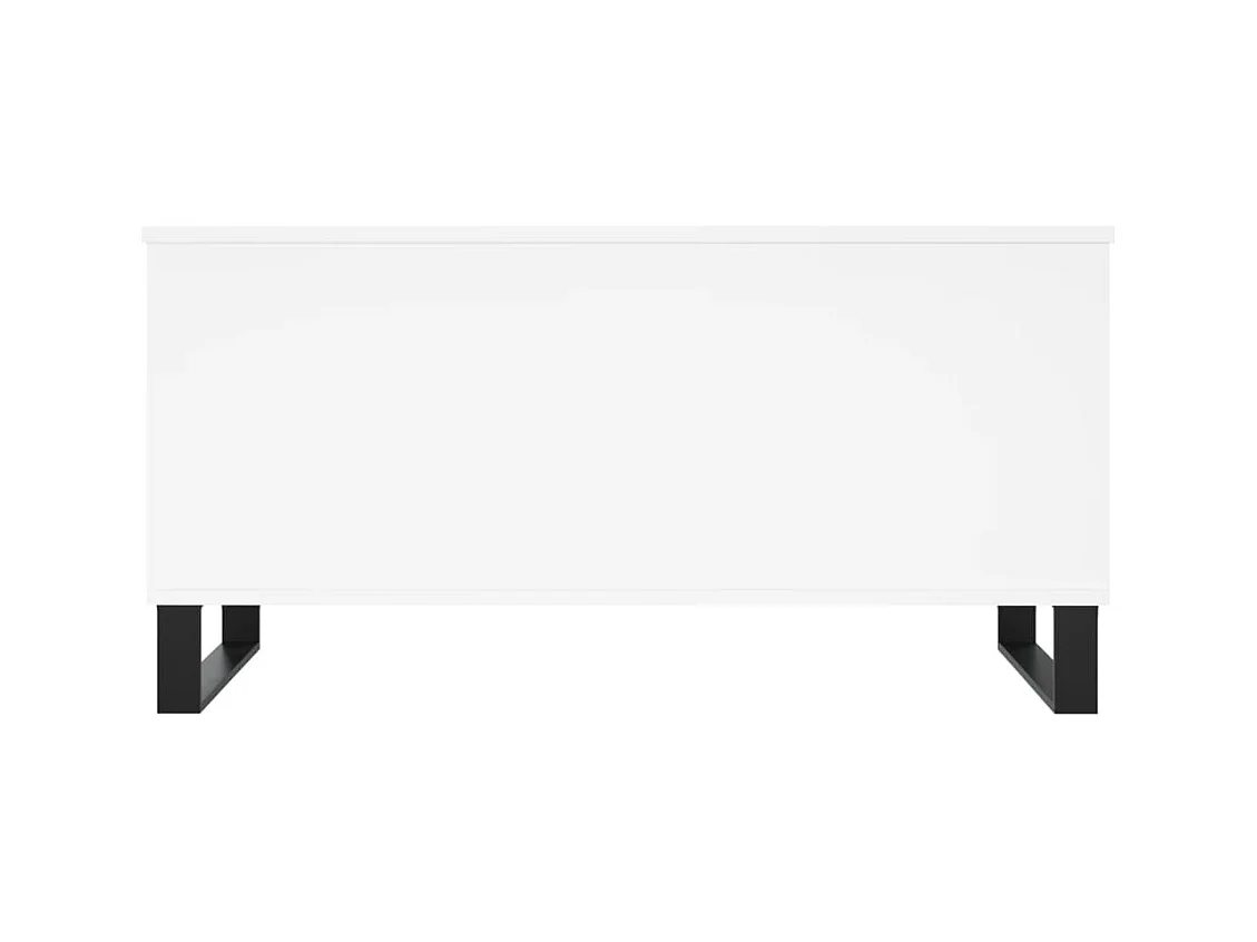 Table basse Blanc 90x44,5x45 cm Bois d'ingénierie