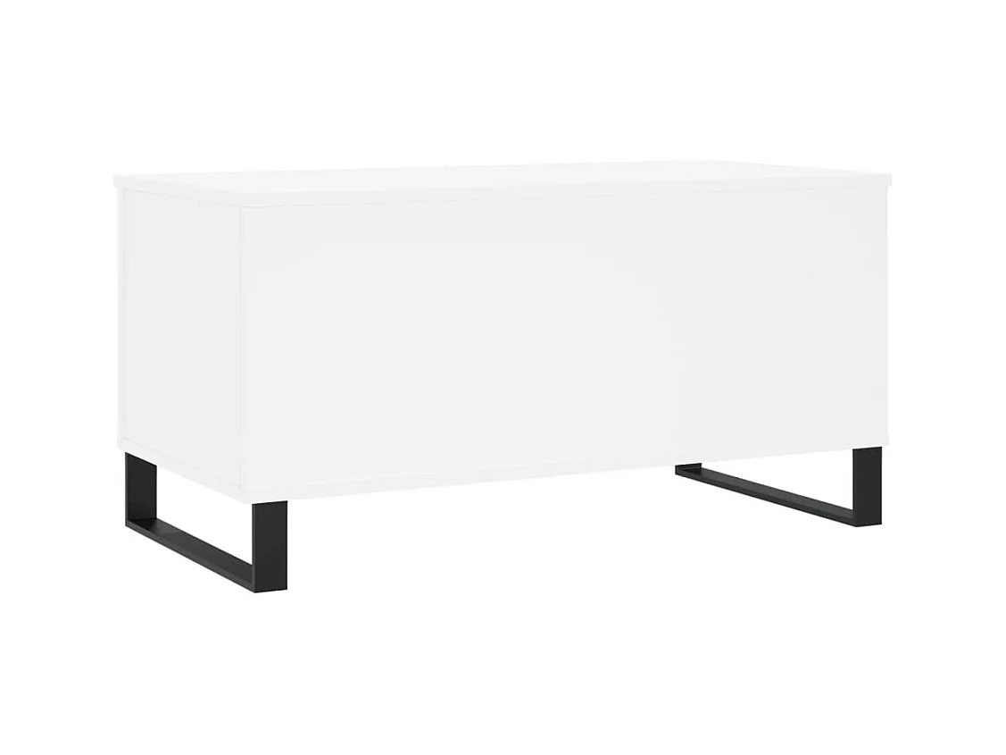 Table basse Blanc 90x44,5x45 cm Bois d'ingénierie