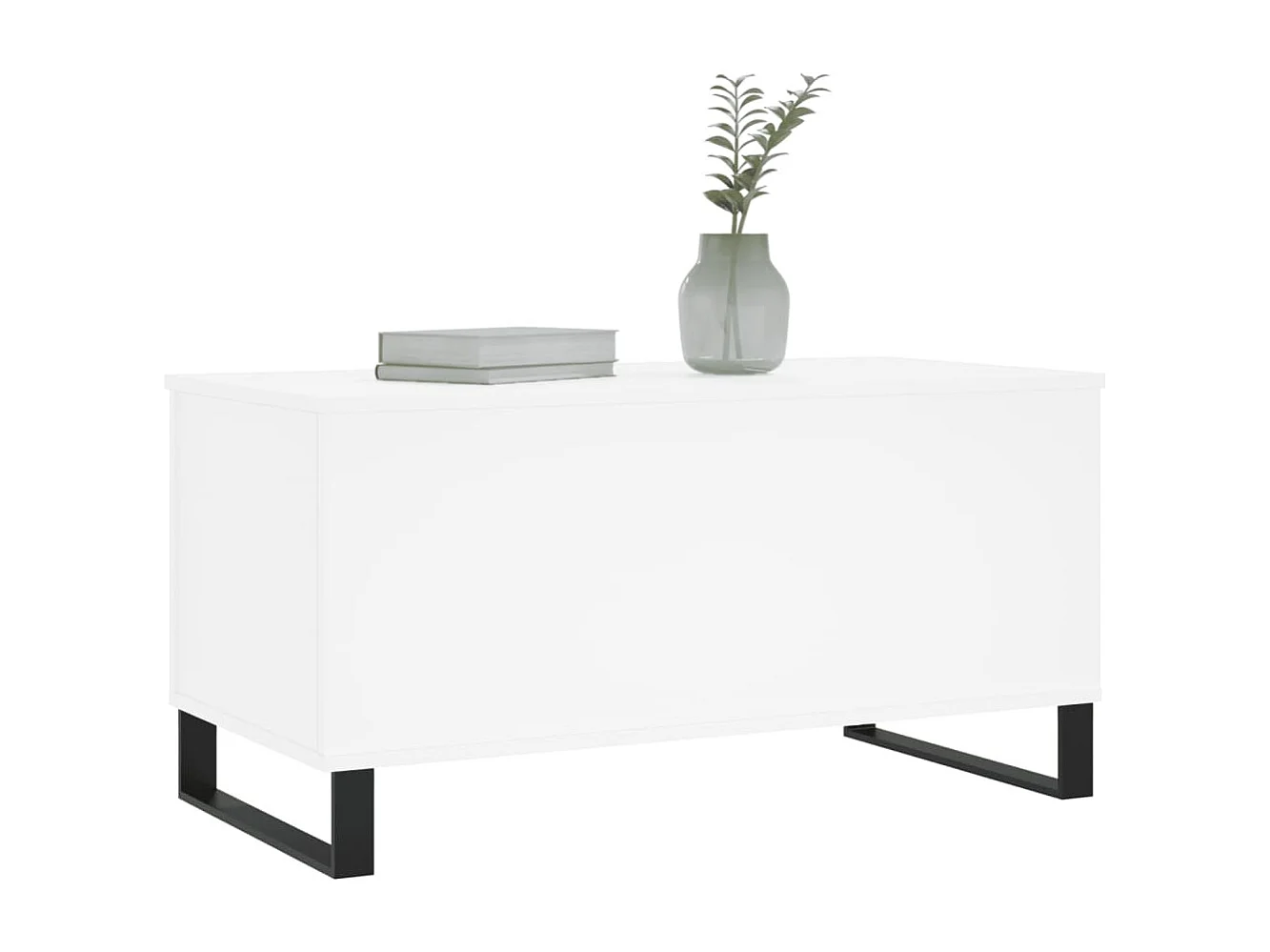 Table basse Blanc 90x44,5x45 cm Bois d'ingénierie