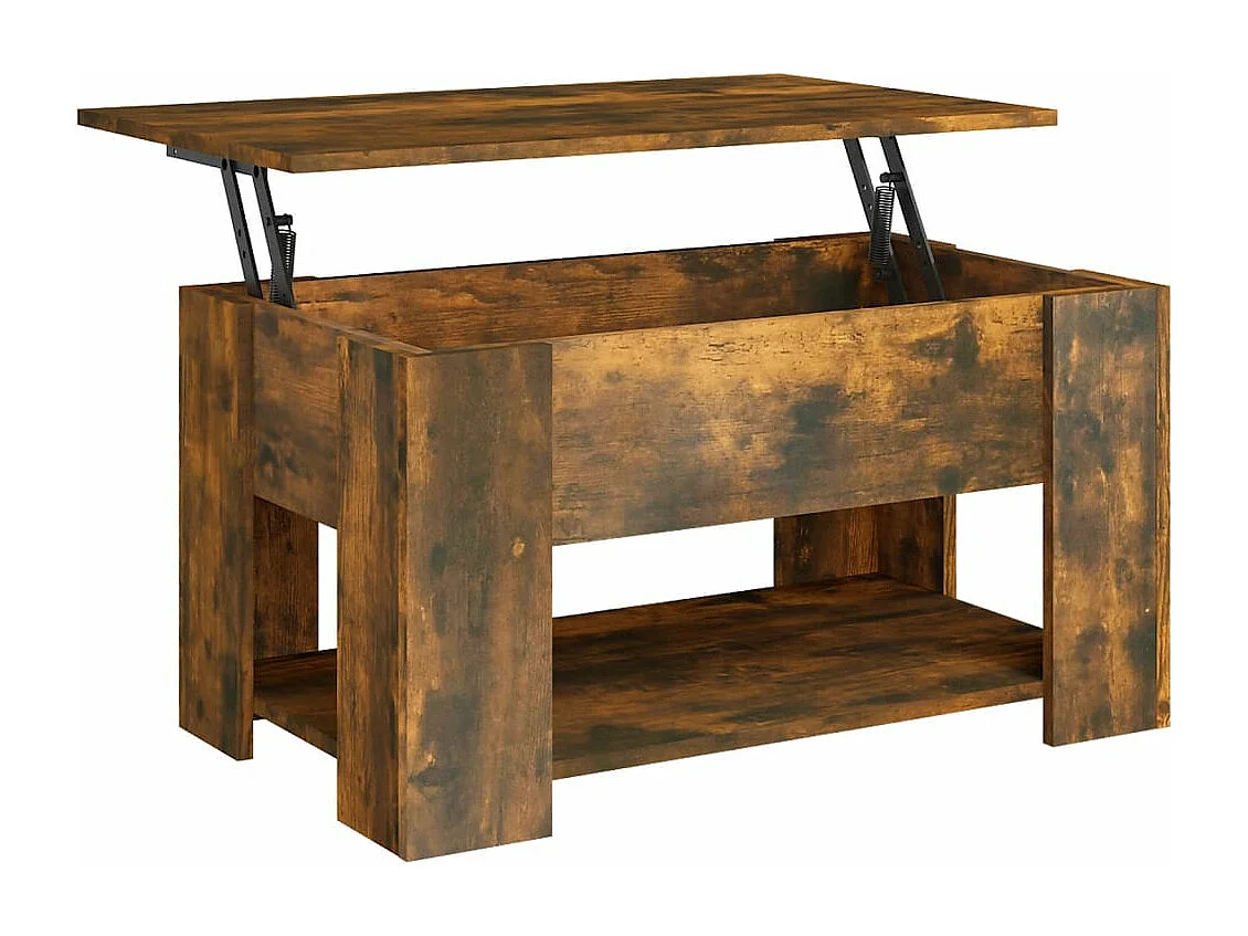 Table basse Chêne fumé 79x49x41 cm Bois d'ingénierie