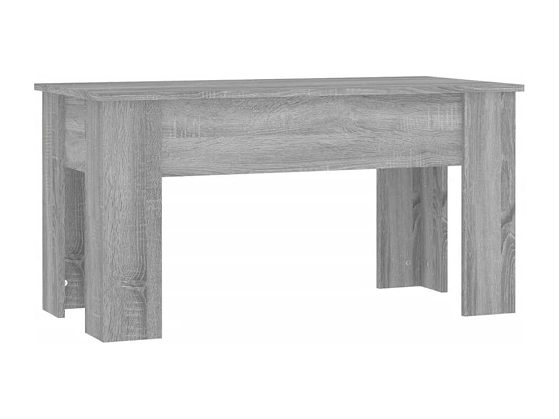 Mesa de centro madera contrachapada gris Sonoma 101x49x52 cm