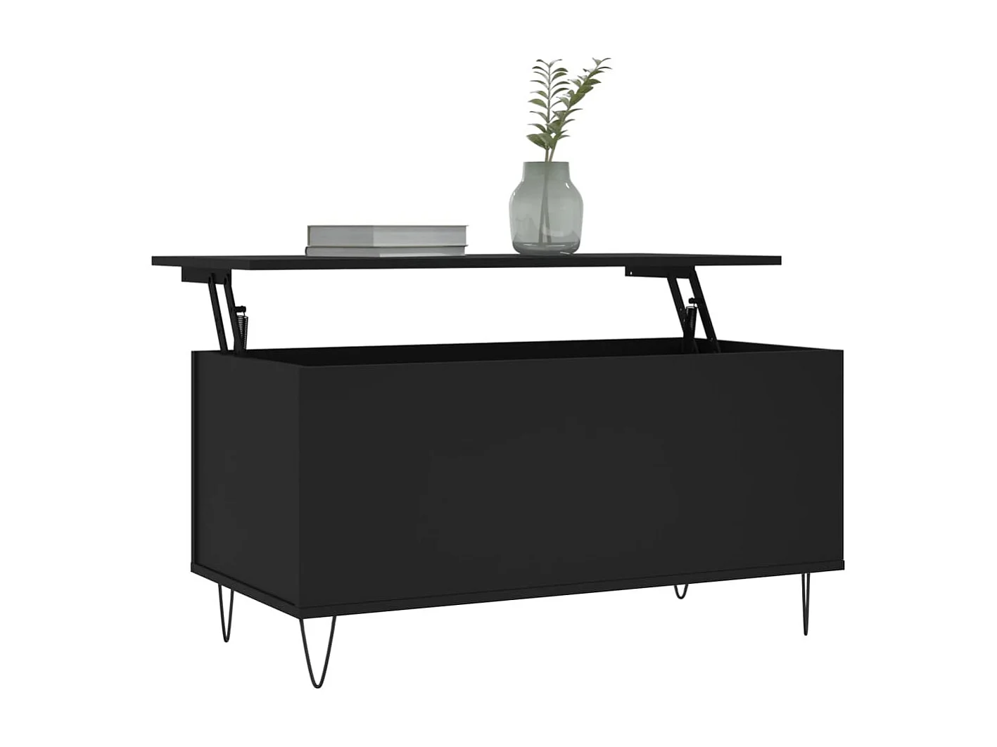 Table basse Noir 90x44,5x45 cm Bois d'ingénierie