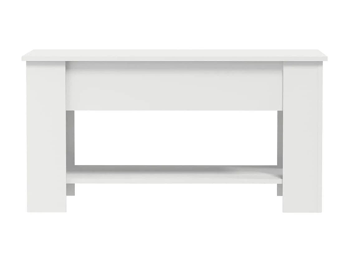 Salontafel 101x49x52 cm bewerkt hout wit