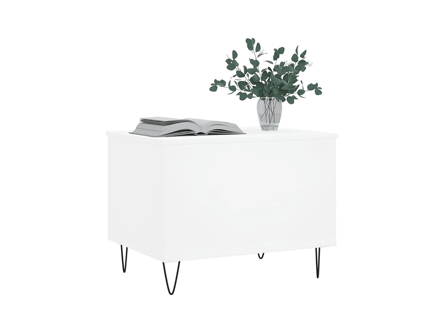 Table basse Blanc 60x44,5x45 cm Bois d'ingénierie