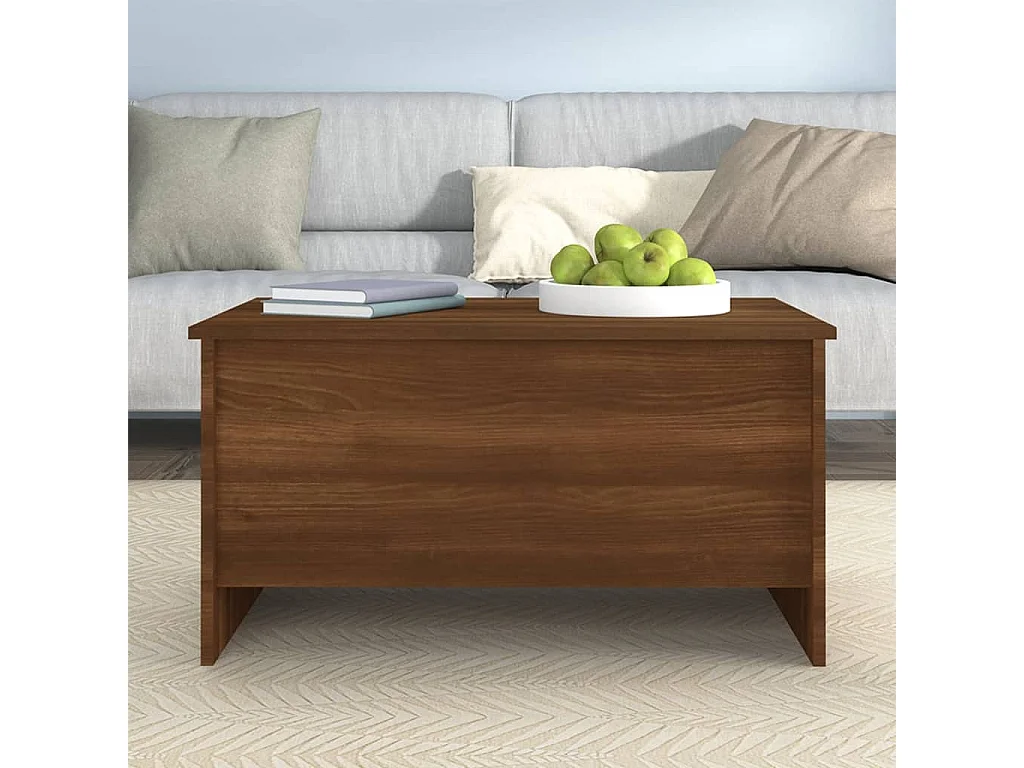 Table basse Chêne marron 80x55,5x41,5 cm Bois d'ingénierie