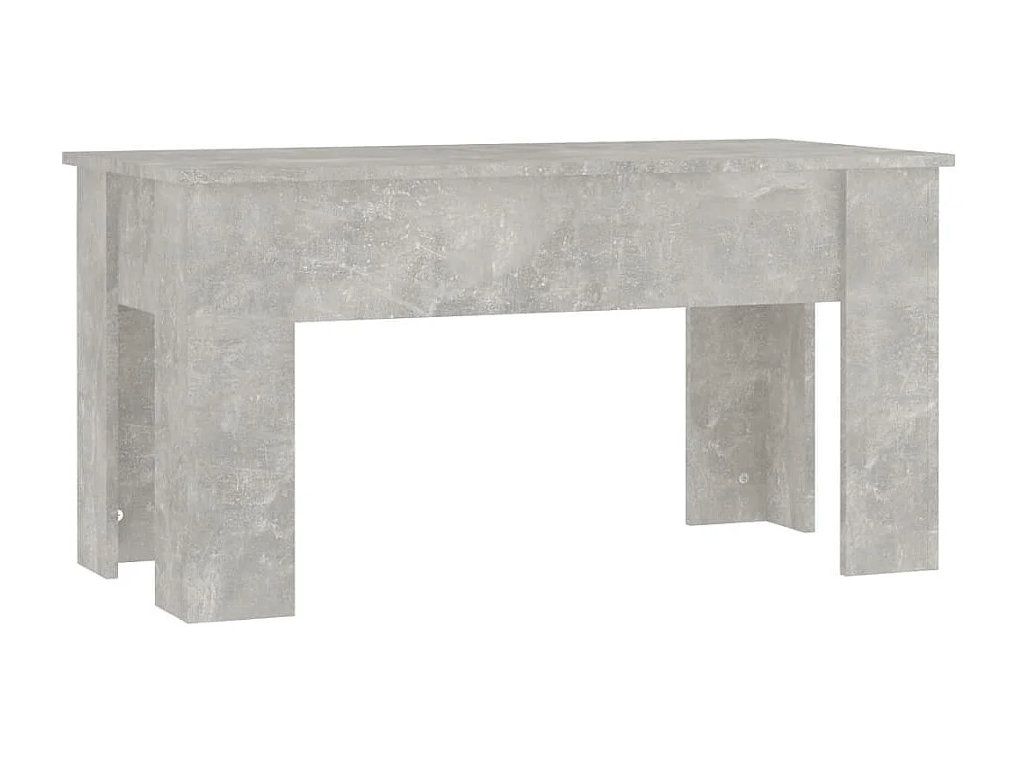 Mesa de centro madera contrachapada gris hormigón 101x49x52 cm