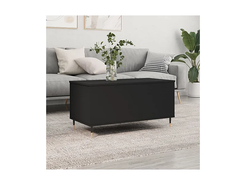 Table basse Noir 90x44,5x45 cm Bois d'ingénierie
