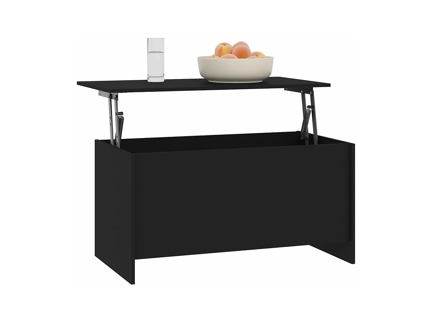 Table basse Noir 102x55,5x52,5 cm Bois d'ingénierie