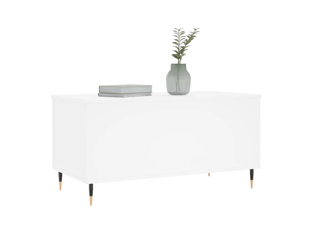 Table basse Blanc 90x44,5x45 cm Bois d'ingénierie