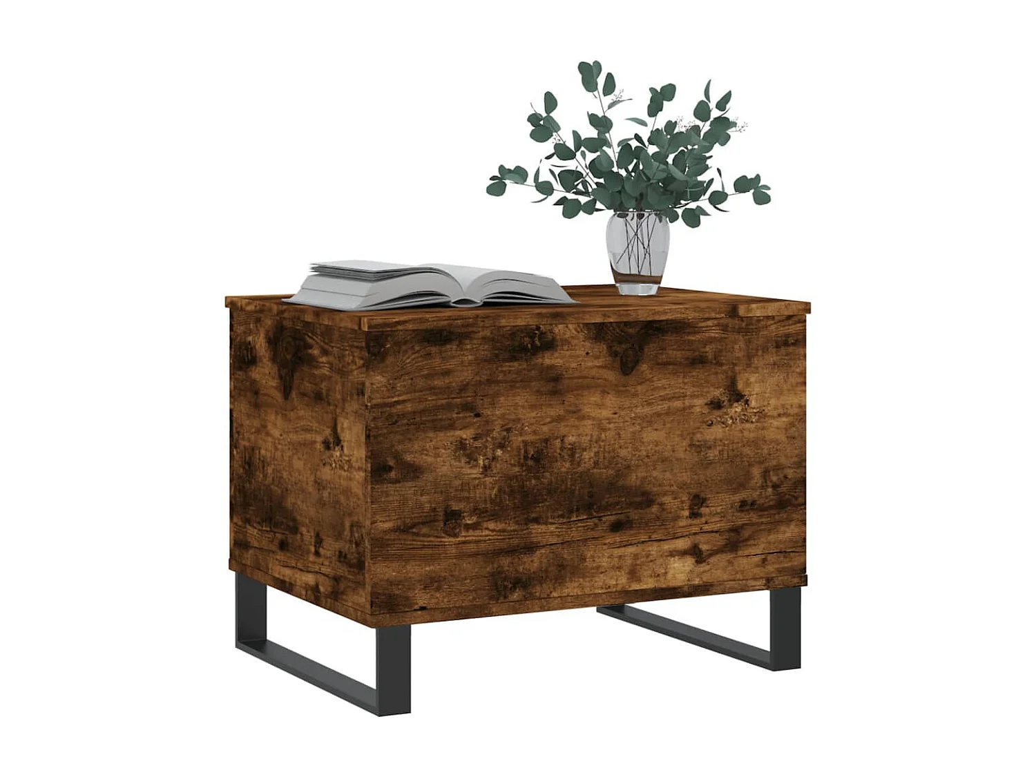 Table basse Chêne fumé 60x44,5x45 cm Bois d'ingénierie