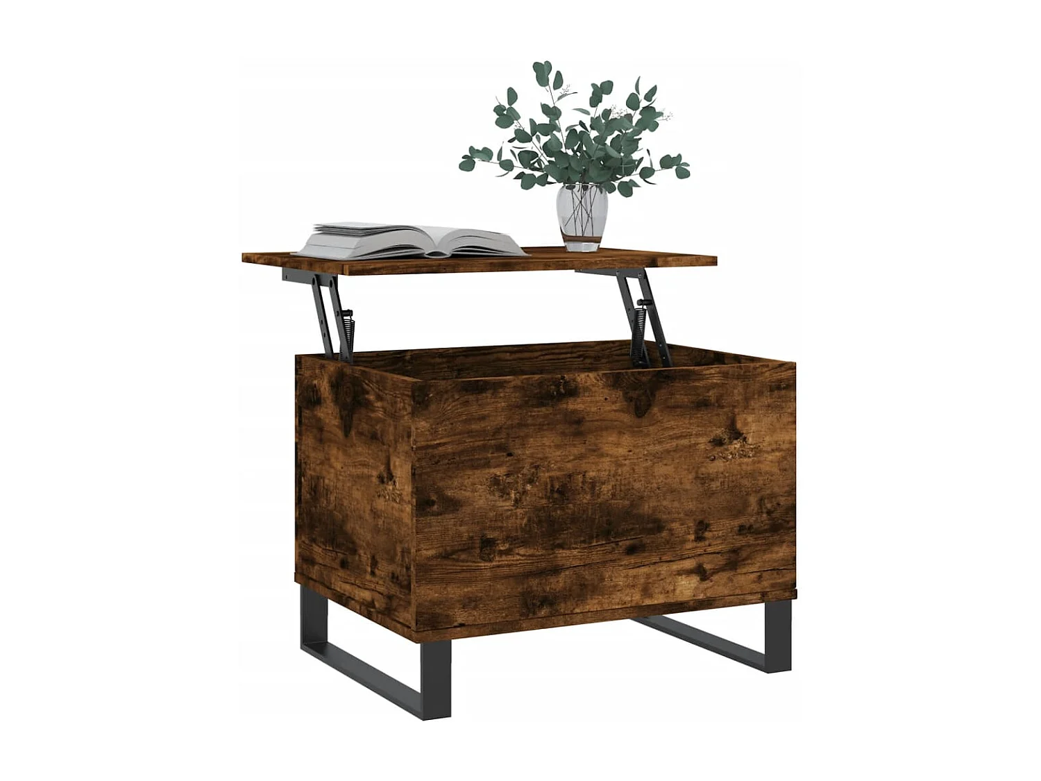 Table basse Chêne fumé 60x44,5x45 cm Bois d'ingénierie