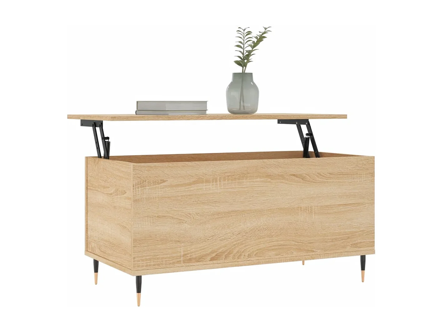 Salontafel 90x44,5x45 cm bewerkt hout sonoma eikenkleurig