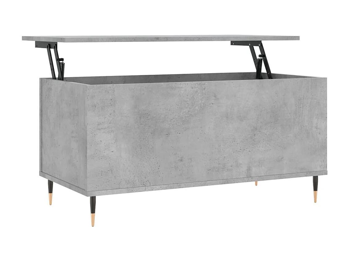 Table basse Gris béton 90x44,5x45 cm Bois d'ingénierie