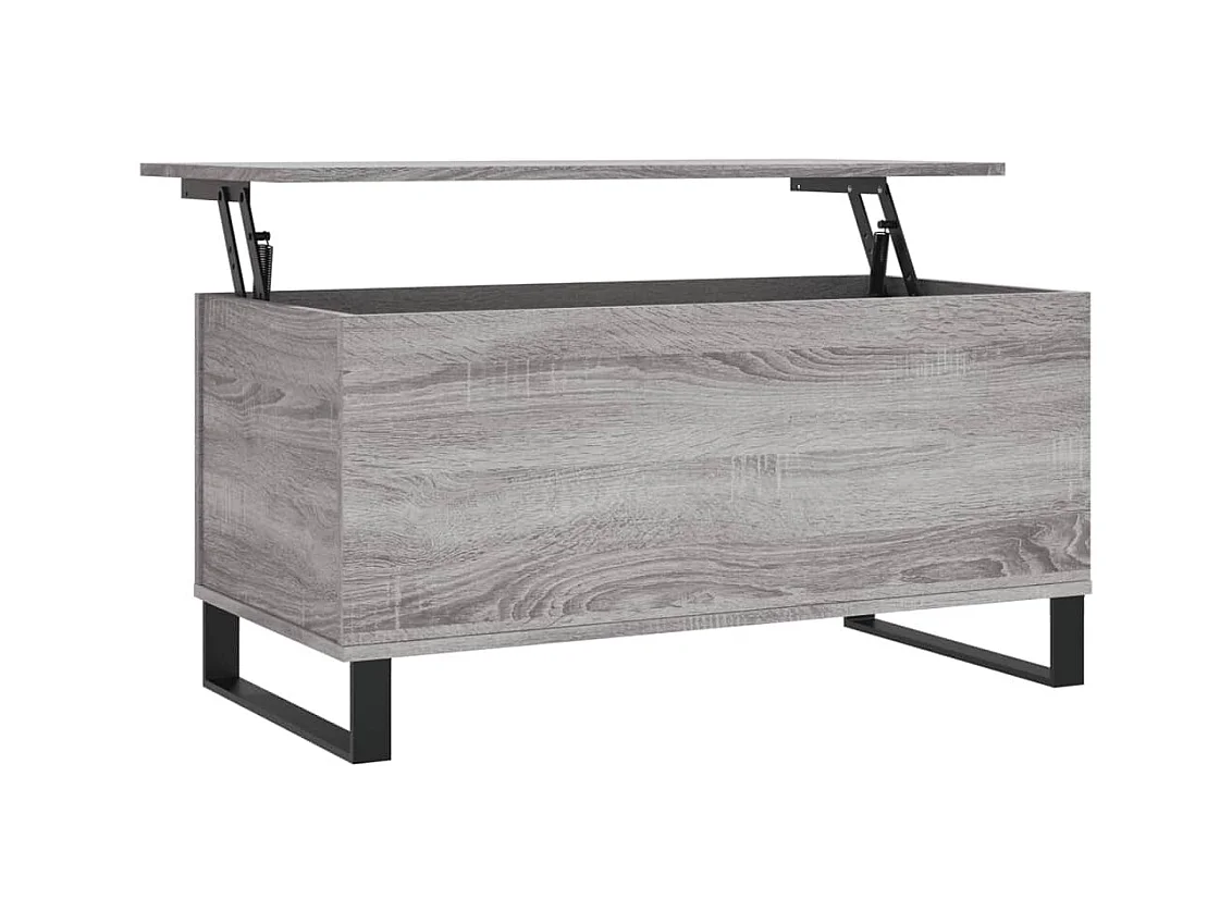 Mesa de centro 90x44,5x45 cm derivados de madeira cinza sonoma