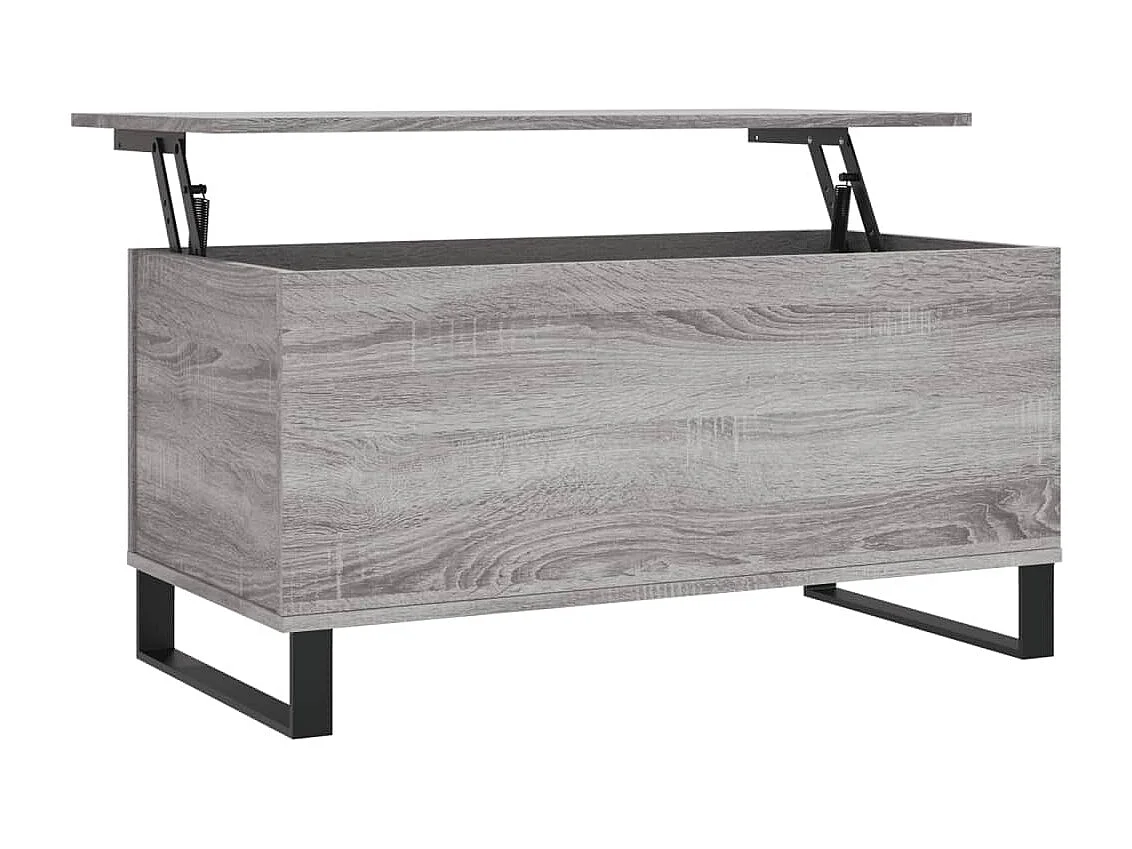 Table basse Sonoma gris 90x44,5x45 cm Bois d'ingénierie