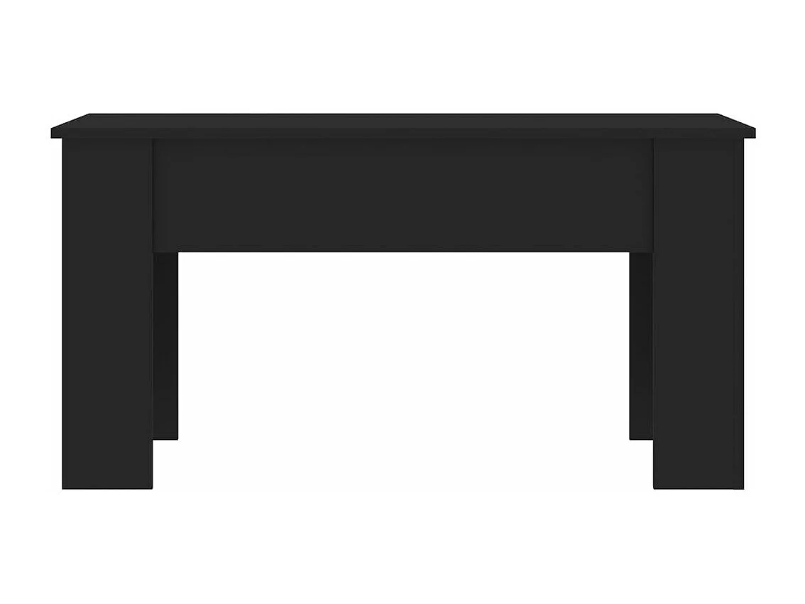 Mesa de centro madera contrachapada negro 101x49x52 cm