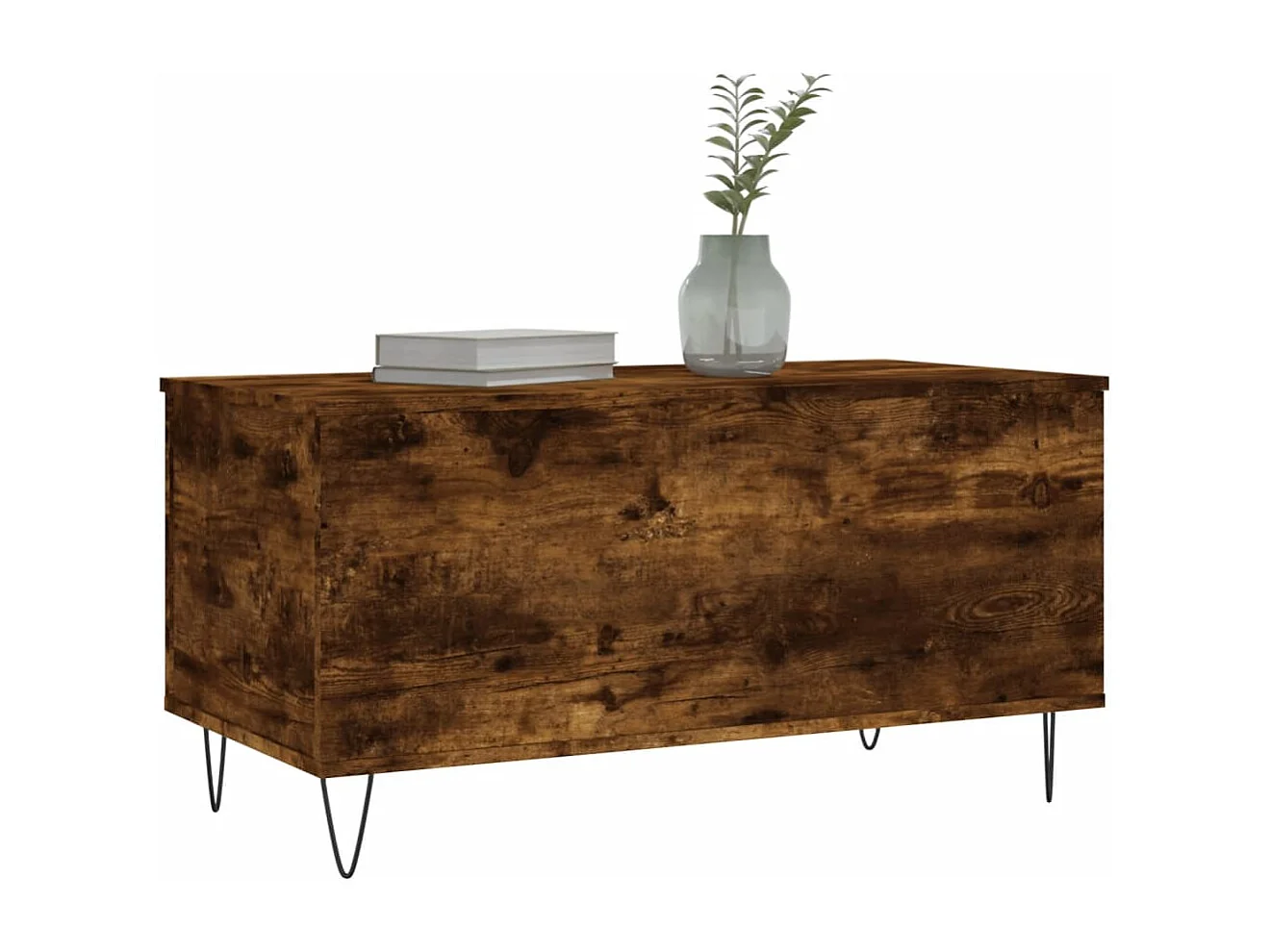 Table basse Chêne fumé 90x44,5x45 cm Bois d'ingénierie