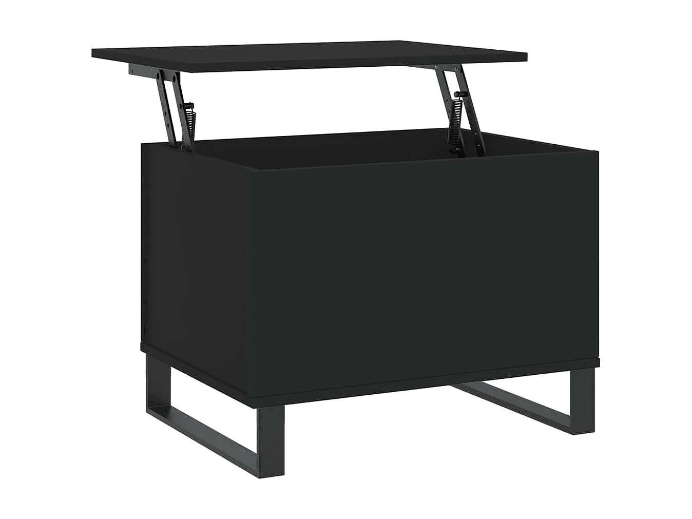 Mesa de centro madera contrachapada negro 60x44,5x45 cm