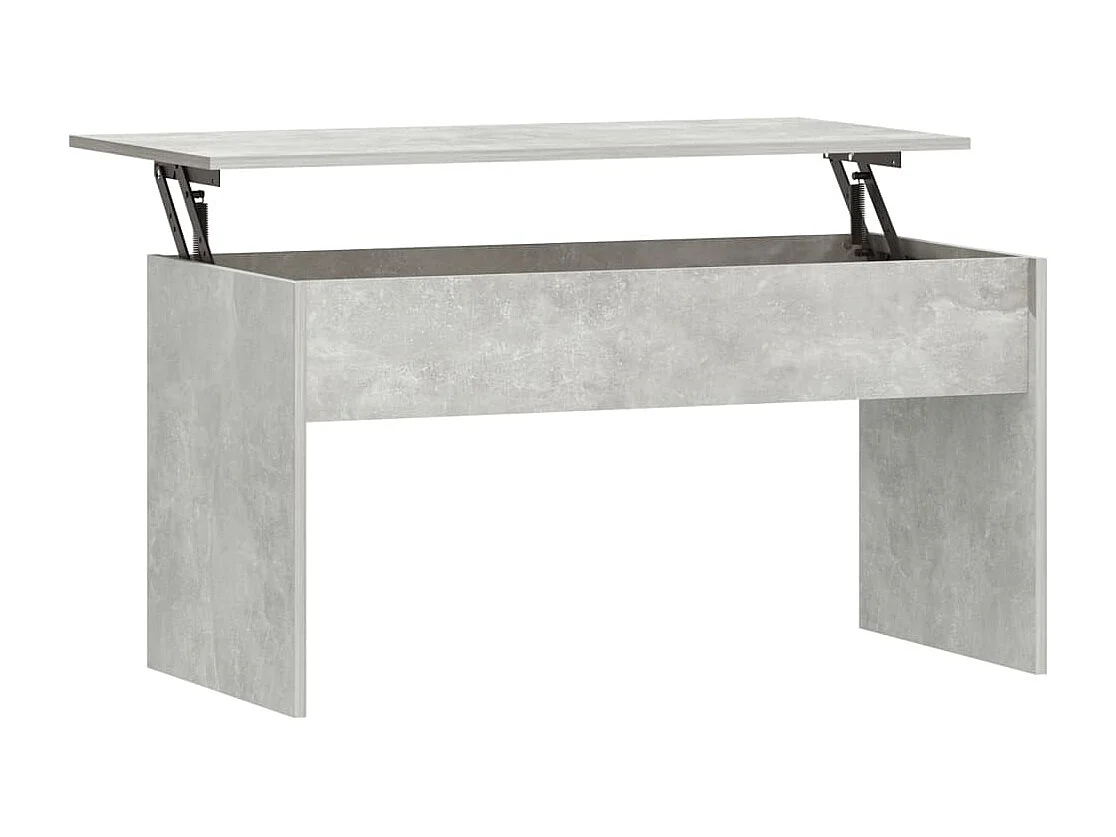 Table basse Gris béton 102x50,5x52,5 cm Bois d'ingénierie